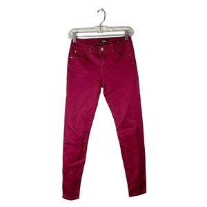 Kensie Jeans Wine Red Casual Preppy Skinny Jeans Size 0/25